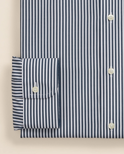 Pure Supima&reg; Cotton Regular-Finish English Spread Collar, Stripe Dress Shirt, image 3