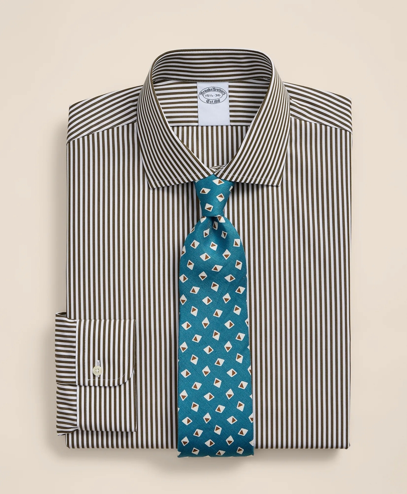 Pure Supima&reg; Cotton Regular-Finish English Spread Collar, Stripe Dress Shirt, image 1
