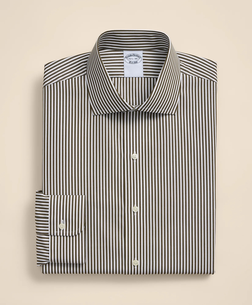 Pure Supima&reg; Cotton Regular-Finish English Spread Collar, Stripe Dress Shirt, image 2
