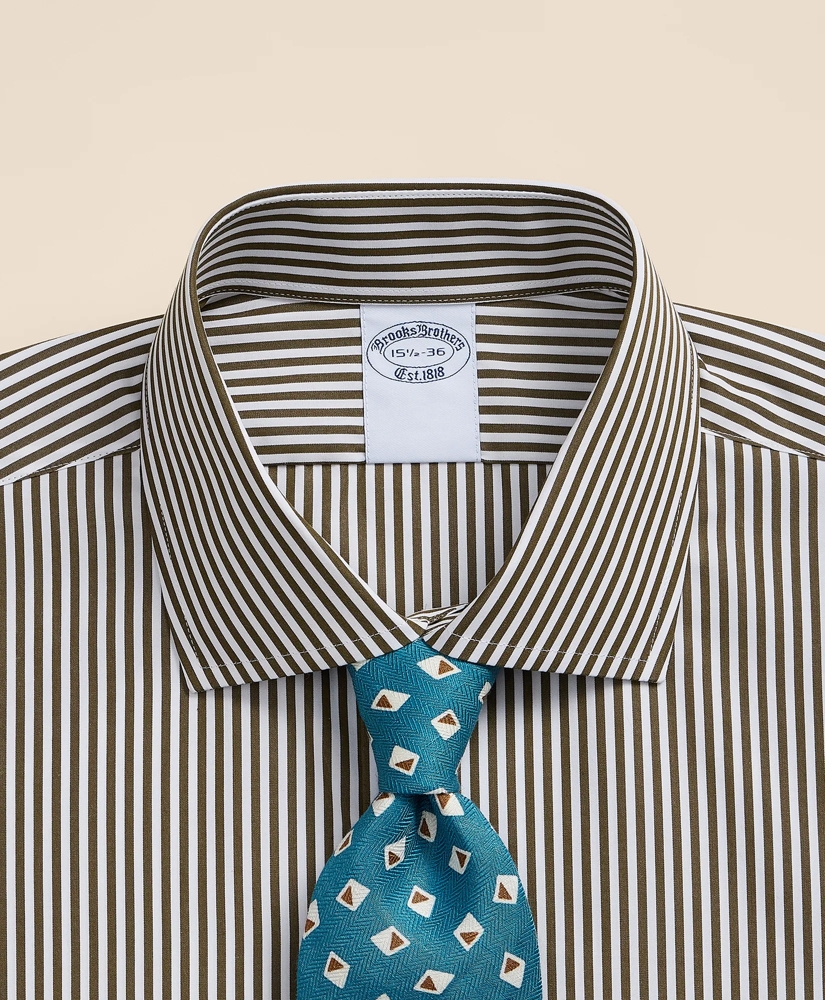 Pure Supima&reg; Cotton Regular-Finish English Spread Collar, Stripe Dress Shirt, image 4