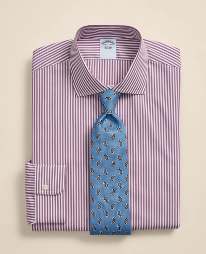 Pure Supima&reg; Cotton Regular-Finish English Spread Collar, Stripe Dress Shirt