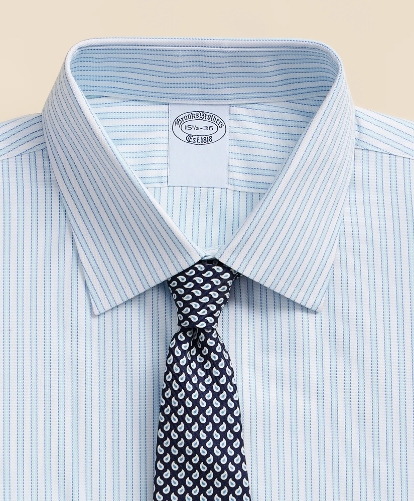 Stretch Supima&reg; Cotton Non-Iron Royal Oxford Ainsley Collar, Outline Stripe Dress Shirt, image 2