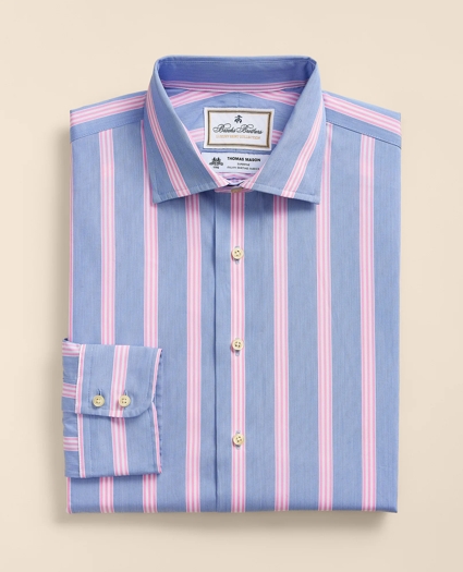 Brooks Brothers X Thomas Mason&reg; Cotton Poplin English Collar, Bold Stripe Dress Shirt, image 3