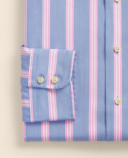 Brooks Brothers X Thomas Mason&reg; Cotton Poplin English Collar, Bold Stripe Dress Shirt, image 4