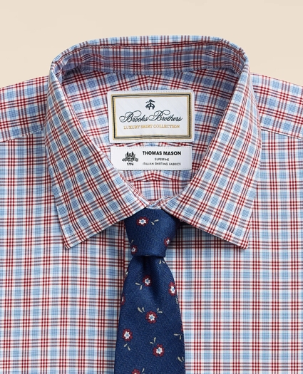 Brooks Brothers X Thomas Mason&reg; Cotton Poplin Ainsley Collar, Check Dress Shirt, image 2