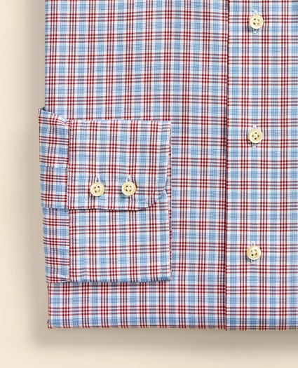Brooks Brothers X Thomas Mason&reg; Cotton Poplin Ainsley Collar, Check Dress Shirt, image 4