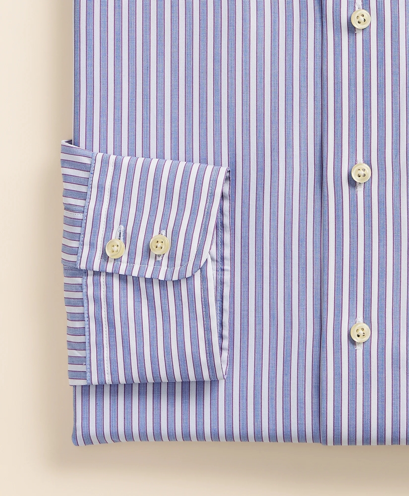 Brooks Brothers X Thomas Mason&reg; Cotton Poplin English Collar, Stripe Dress Shirt, image 4