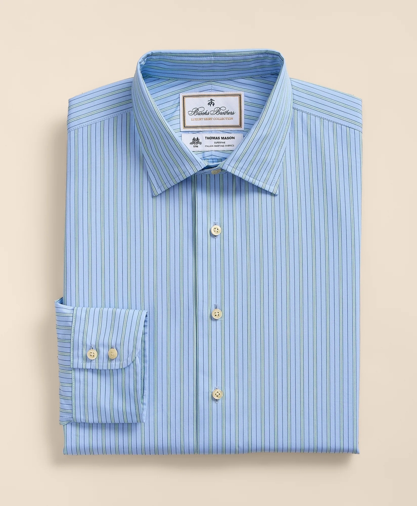 Brooks Brothers X Thomas Mason&reg; Cotton Poplin Ainsley Collar, Stripe Dress Shirt, image 3