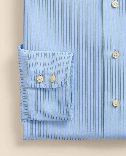 Brooks Brothers X Thomas Mason&reg; Cotton Poplin Ainsley Collar, Stripe Dress Shirt, image 4