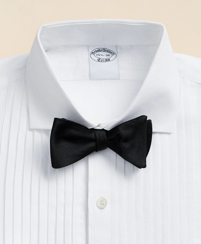 Linen Londoner Collar, Pleated Bib Tuxedo Shirt, image 2
