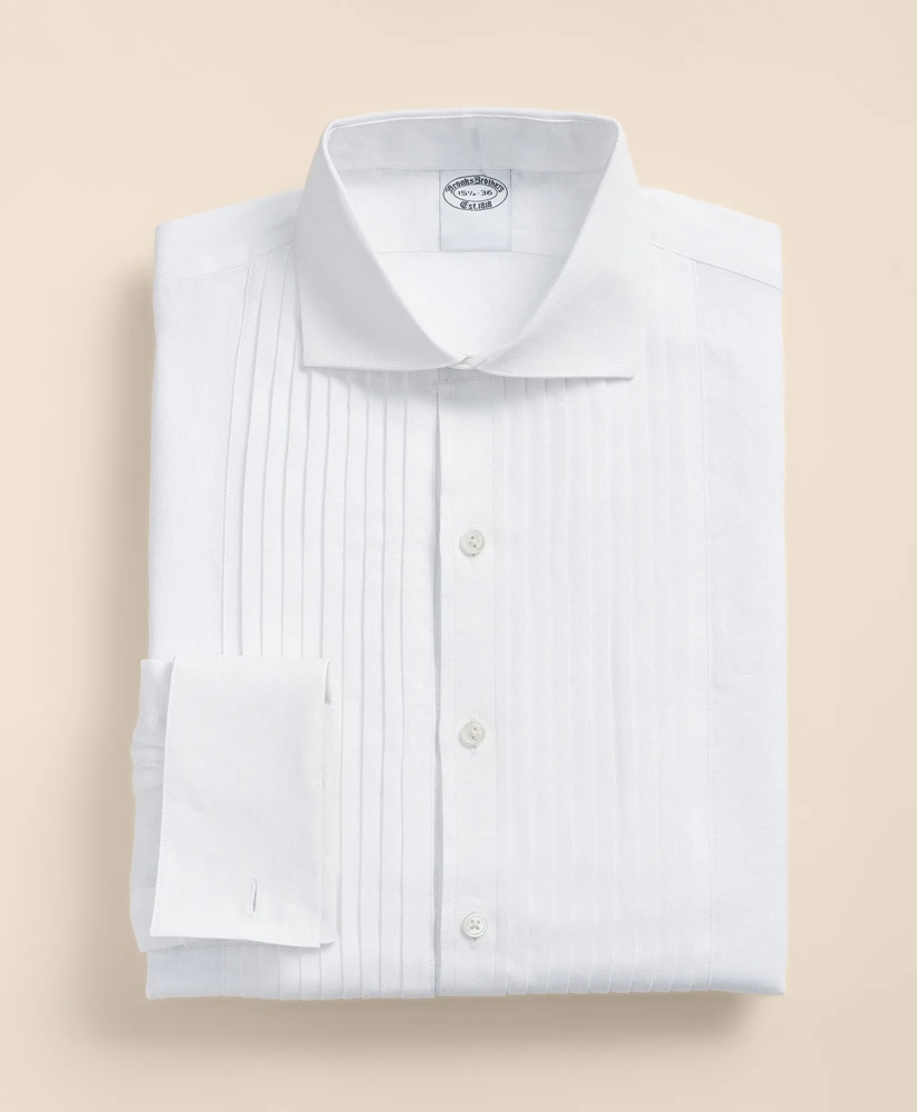 Linen Londoner Collar, Pleated Bib Tuxedo Shirt, image 3