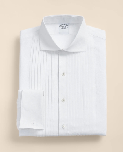 Linen Londoner Collar, Pleated Bib Tuxedo Shirt, image 3