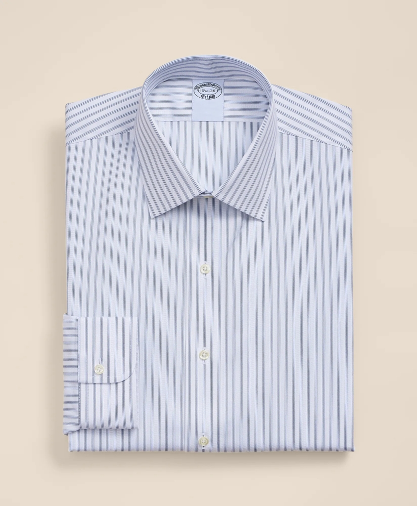 Supima&reg; Cotton Non-Iron Dobby Ainsley Collar Striped Dress Shirt, image 3
