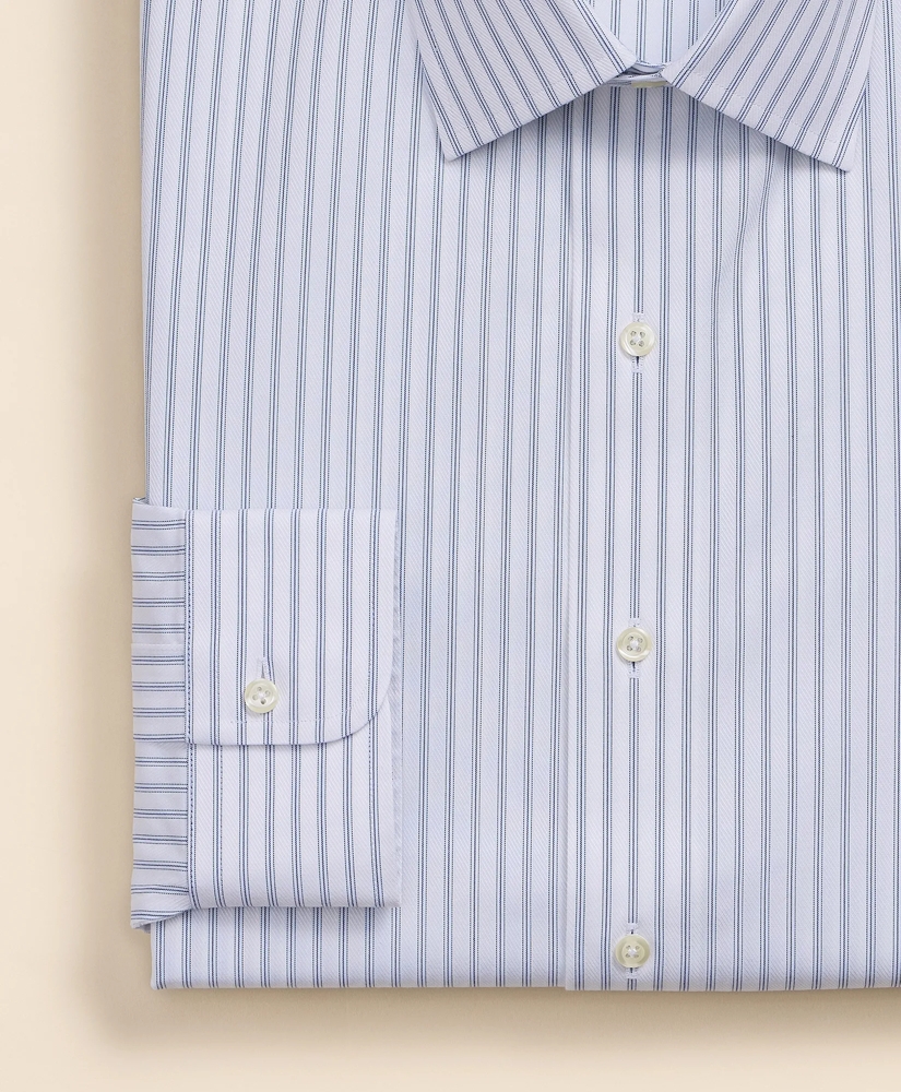 Supima&reg; Cotton Non-Iron Dobby Ainsley Collar Striped Dress Shirt, image 4