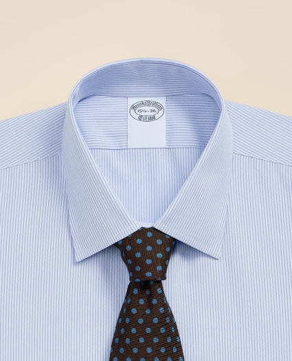 Supima&reg; Cotton Non-Iron Dobby Ainsley Collar Striped Dress Shirt, image 2
