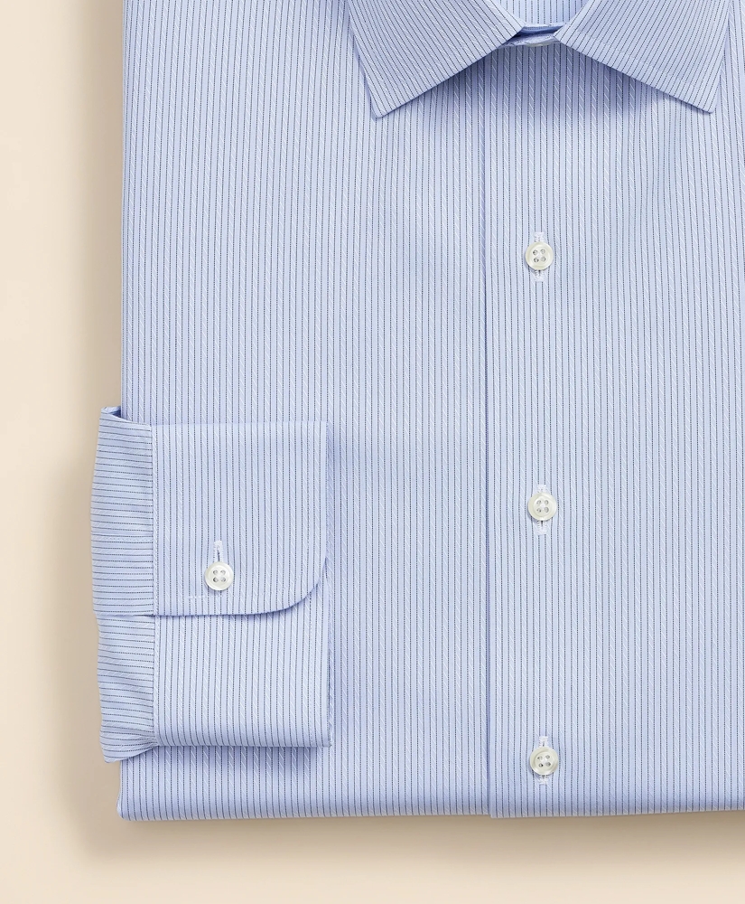 Supima&reg; Cotton Non-Iron Dobby Ainsley Collar Striped Dress Shirt, image 4