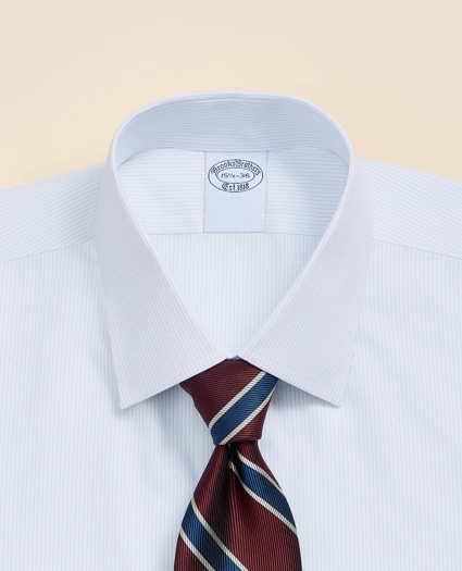 Supima&reg; Cotton Non-Iron Dobby Ainsley Collar Striped Dress Shirt, image 2