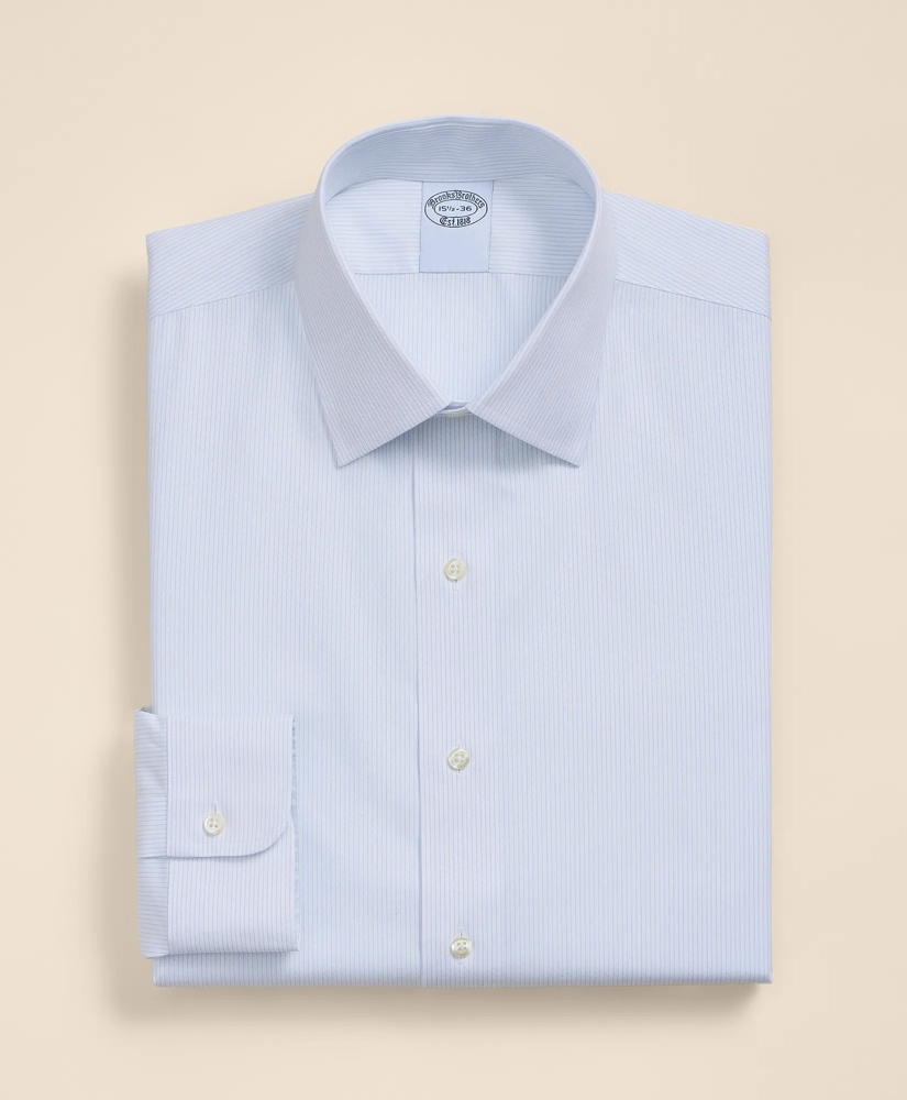 Supima&reg; Cotton Non-Iron Dobby Ainsley Collar Striped Dress Shirt, image 3