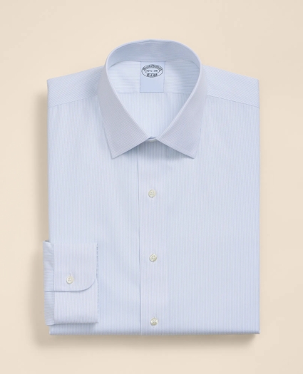 Supima&reg; Cotton Non-Iron Dobby Ainsley Collar Striped Dress Shirt, image 3