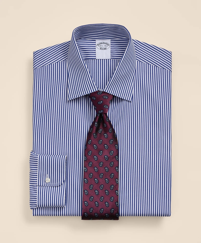 Pure Supima&reg; Cotton Ainsley Collar, Striped Dress Shirt, image 1
