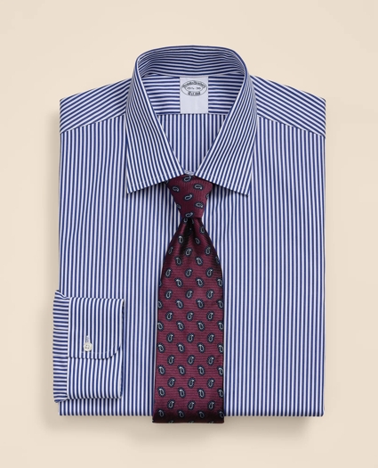 Pure Supima&reg; Cotton Ainsley Collar, Striped Dress Shirt, image 1