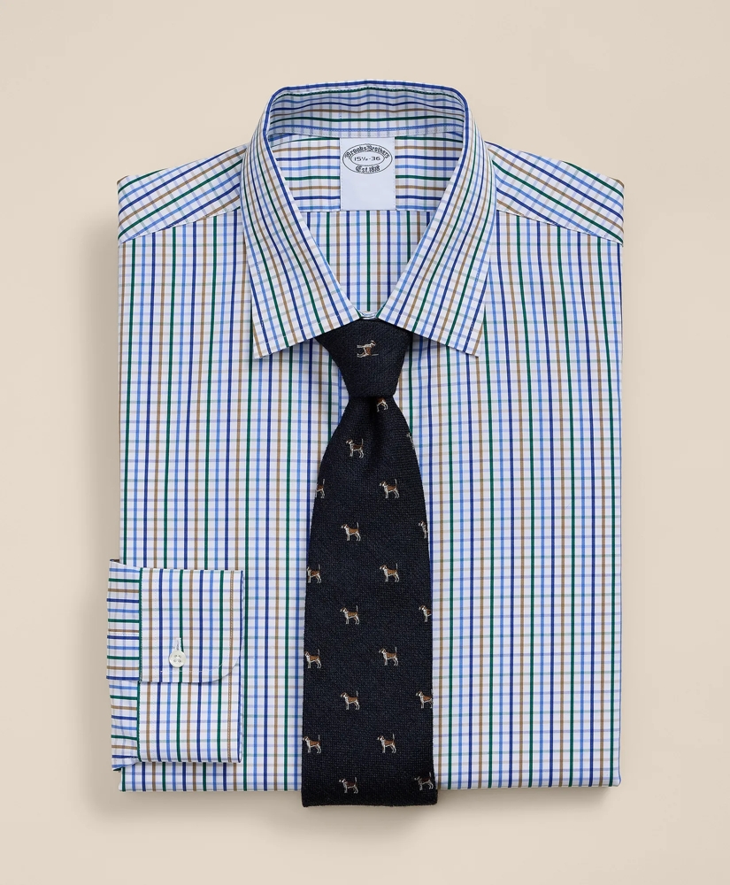 Pure Supima&reg; Cotton Ainsley Collar, Check Dress Shirt, image 1