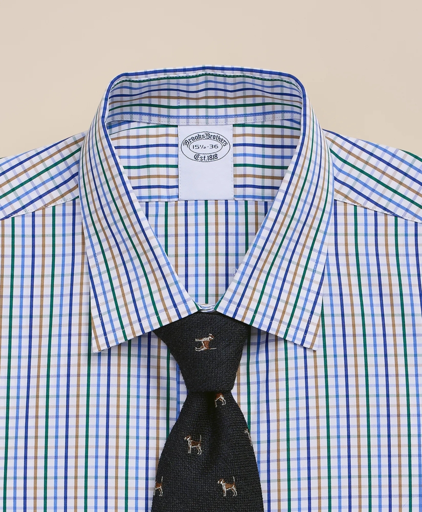 Pure Supima&reg; Cotton Ainsley Collar, Check Dress Shirt, image 4