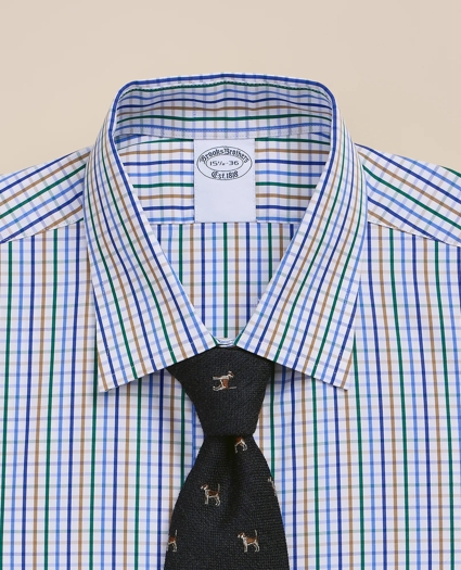 Pure Supima&reg; Cotton Ainsley Collar, Check Dress Shirt, image 4