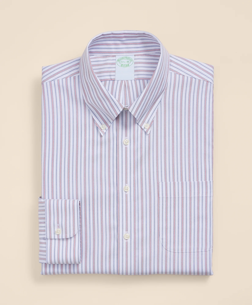 Brooks Brothers Explorer Collection Non-Iron Twill Button Down Collar, Striped Dress Shirt, image 3