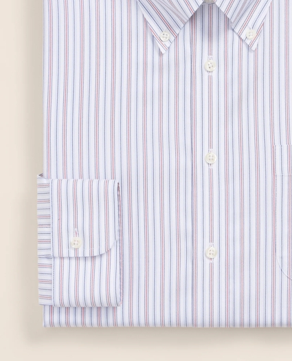 Brooks Brothers Explorer Collection Non-Iron Twill Button Down Collar, Striped Dress Shirt, image 4