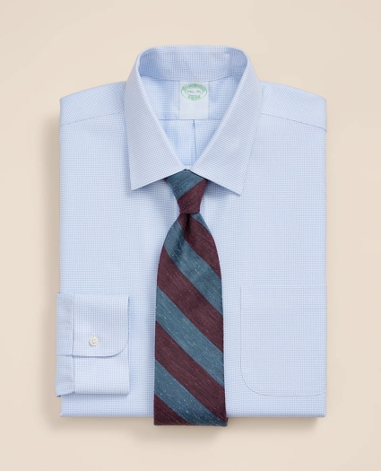 Brooks Brothers Explorer Collection Non-Iron Twill Ainsley Collar, Check Dress Shirt, image 1