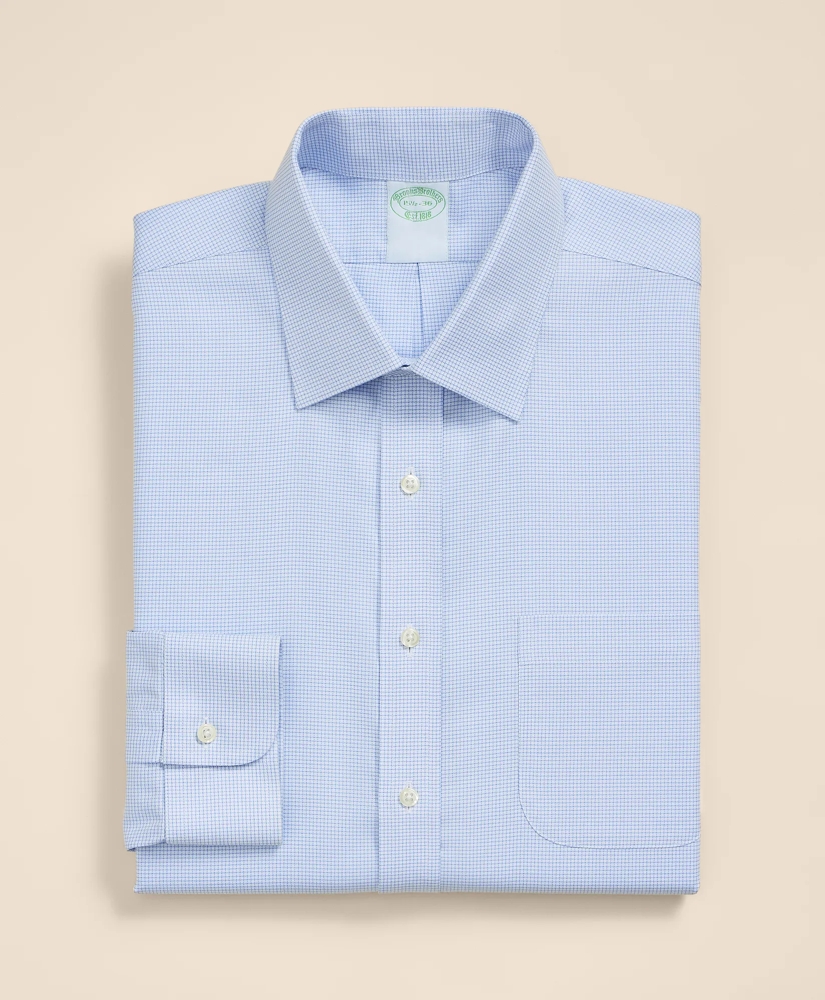 Brooks Brothers Explorer Collection Non-Iron Twill Ainsley Collar, Check Dress Shirt, image 3