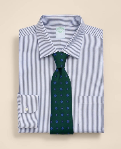 Brooks Brothers Explorer Collection Non-Iron Twill Ainsley Collar, Striped Dress Shirt, image 1