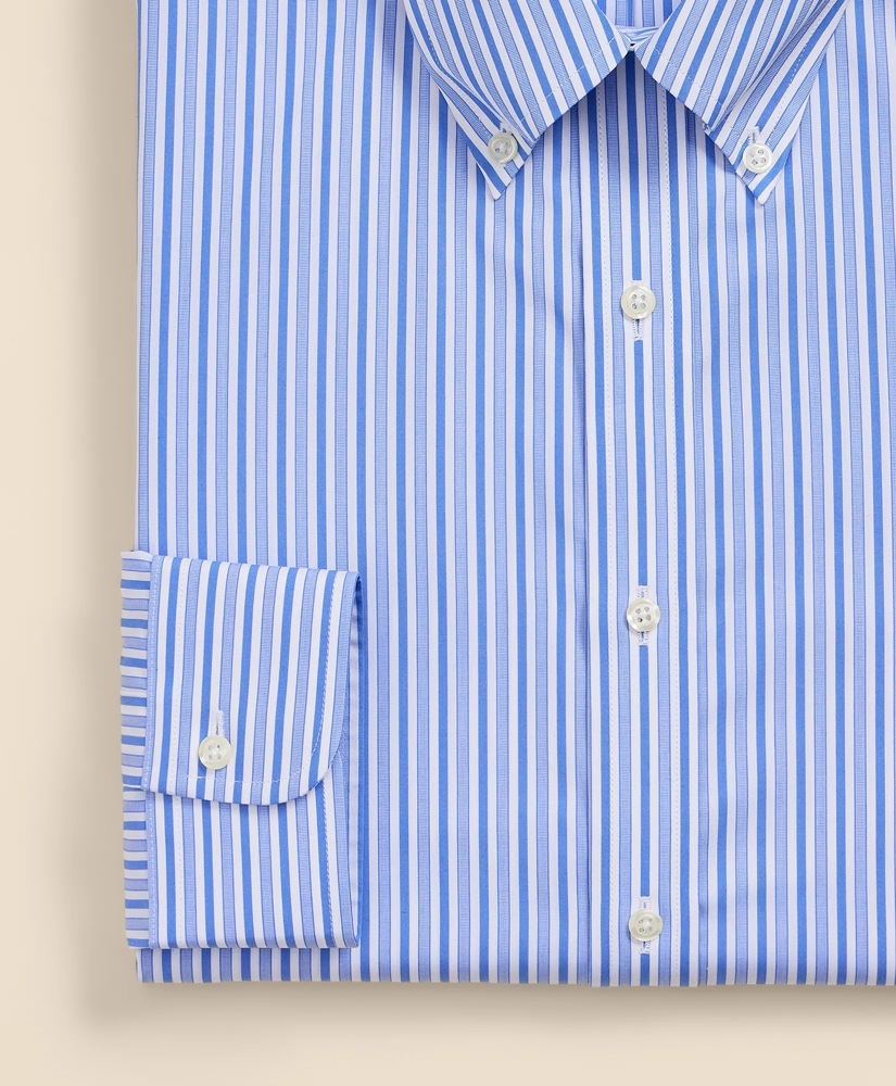 Pure Supima&reg; Cotton Button Down Collar, Striped Dress Shirt, image 3