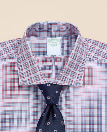 Brooks Brothers Explorer Collection Non-Iron Twill English Spread Collar, Plaid Dress Shirt, image 2