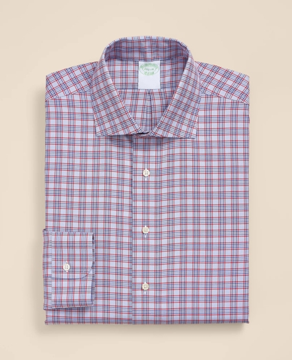 Brooks Brothers Explorer Collection Non-Iron Twill English Spread Collar, Plaid Dress Shirt, image 3