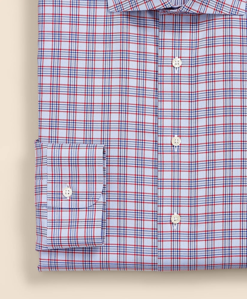 Brooks Brothers Explorer Collection Non-Iron Twill English Spread Collar, Plaid Dress Shirt, image 4
