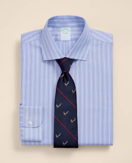 Brooks Brothers Explorer Collection Non-Iron Twill English Spread Collar, Striped Dress Shirt, image 1