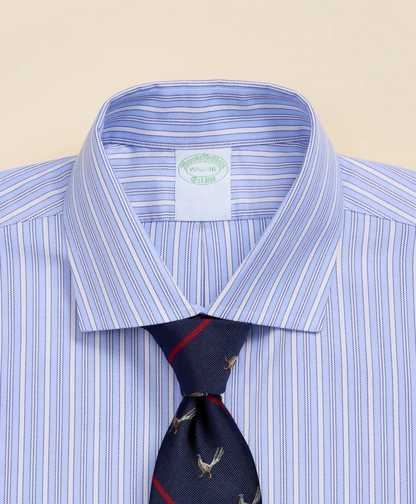 Brooks Brothers Explorer Collection Non-Iron Twill English Spread Collar, Striped Dress Shirt, image 2