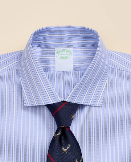 Brooks Brothers Explorer Collection Non-Iron Twill English Spread Collar, Striped Dress Shirt, image 2