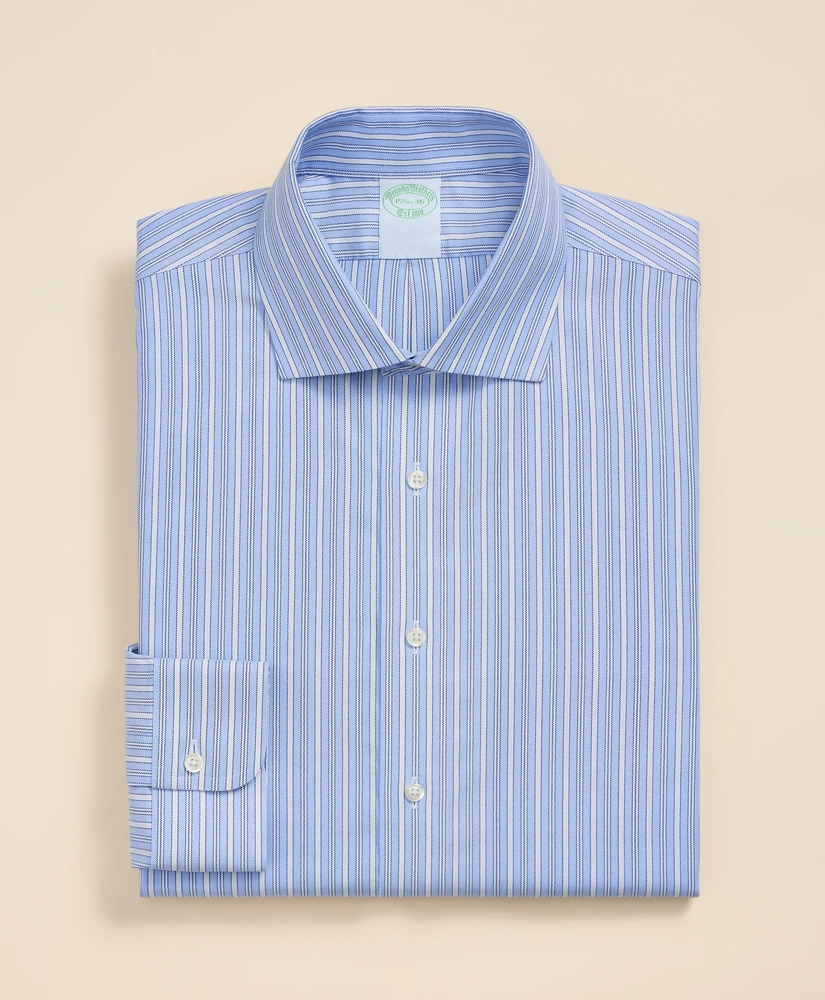 Brooks Brothers Explorer Collection Non-Iron Twill English Spread Collar, Striped Dress Shirt, image 3