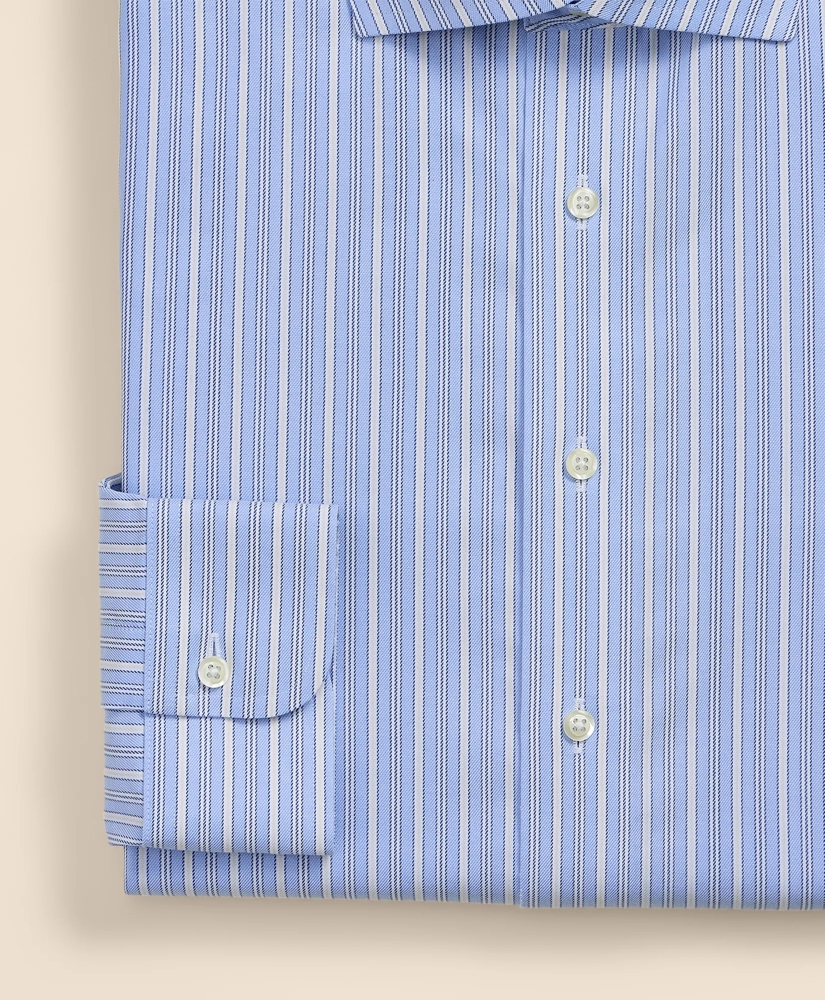 Brooks Brothers Explorer Collection Non-Iron Twill English Spread Collar, Striped Dress Shirt, image 4
