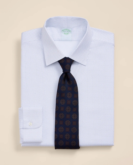 Brooks Brothers Explorer Collection Non-Iron Twill Ainsley Collar, Dot Dress Shirt, image 1
