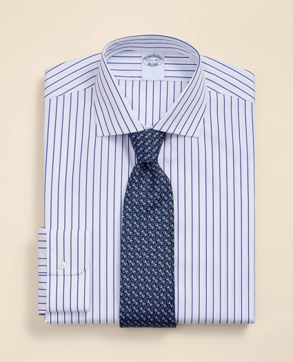 Pure Supima&reg; Cotton English Spread Collar, Striped Dress Shirt, image 1