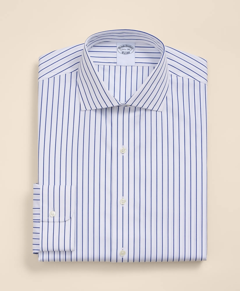 Pure Supima&reg; Cotton English Spread Collar, Striped Dress Shirt, image 2