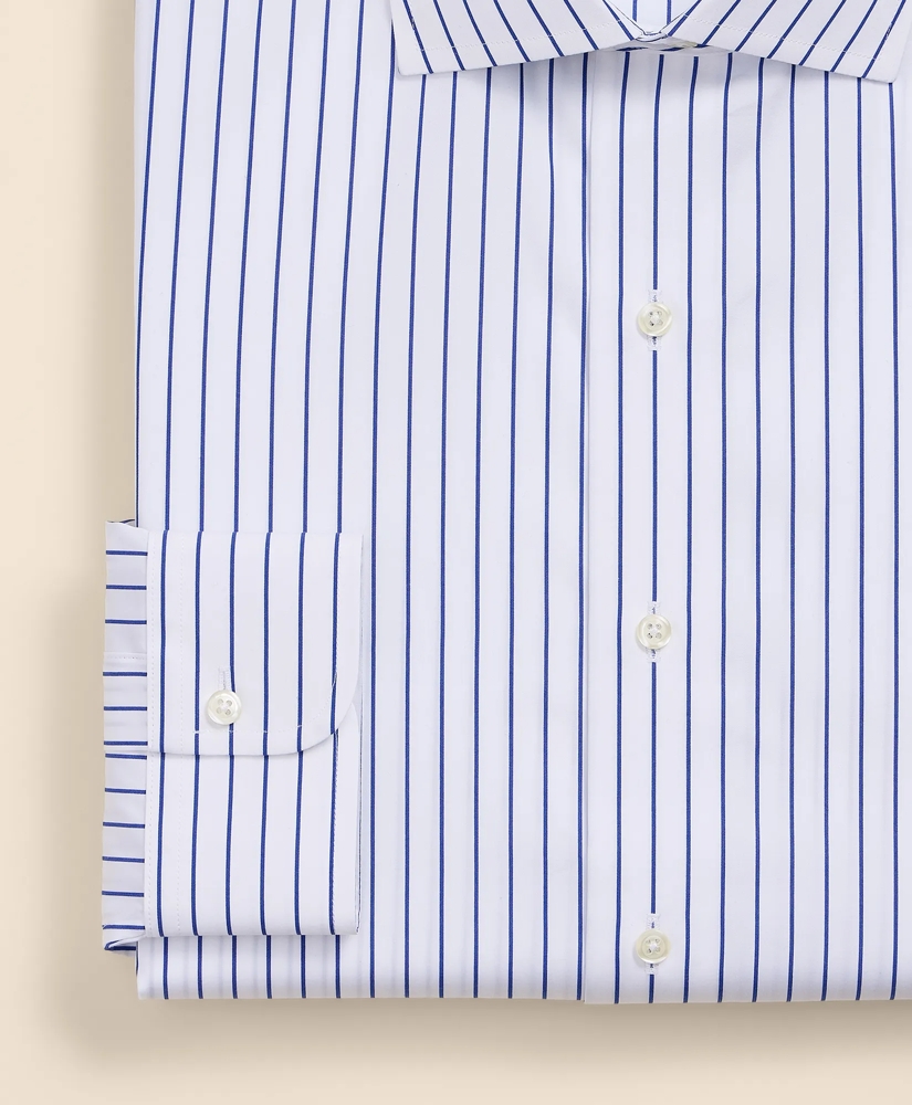 Pure Supima&reg; Cotton English Spread Collar, Striped Dress Shirt, image 3