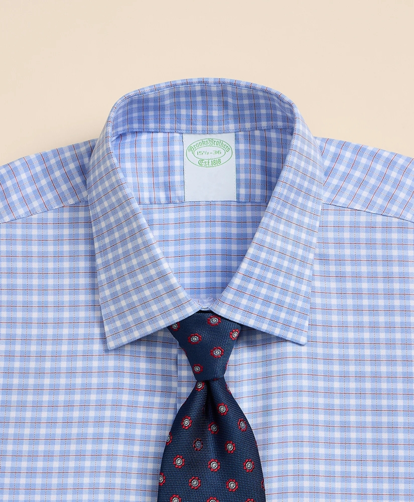 Brooks Brothers Explorer Collection Non-Iron Twill Ainsley Collar, Check Dress Shirt, image 2