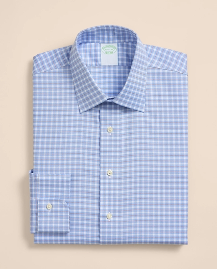 Brooks Brothers Explorer Collection Non-Iron Twill Ainsley Collar, Check Dress Shirt, image 3