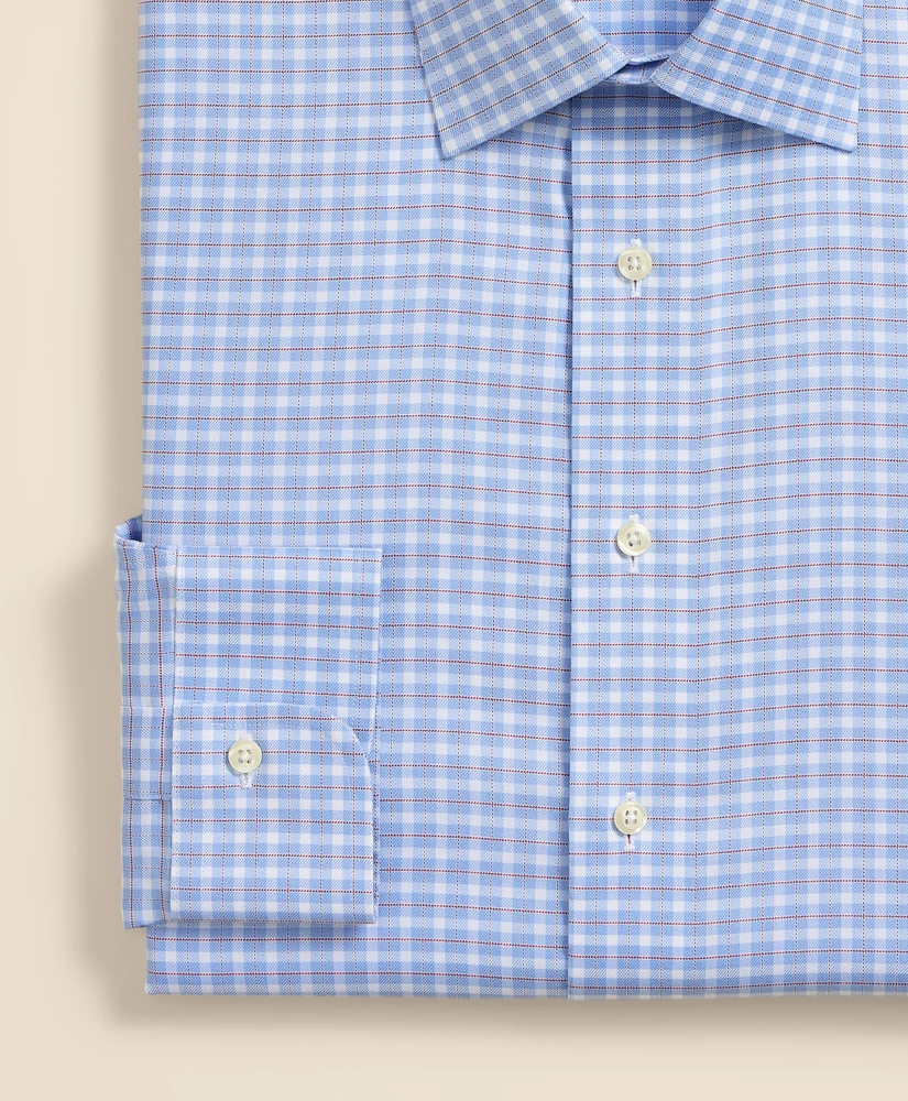 Brooks Brothers Explorer Collection Non-Iron Twill Ainsley Collar, Check Dress Shirt, image 4