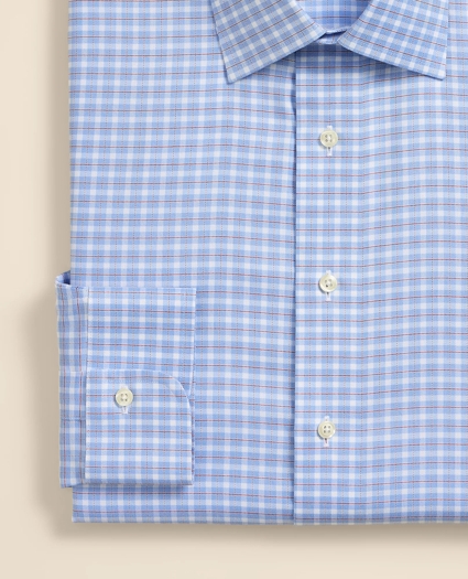 Brooks Brothers Explorer Collection Non-Iron Twill Ainsley Collar, Check Dress Shirt, image 4